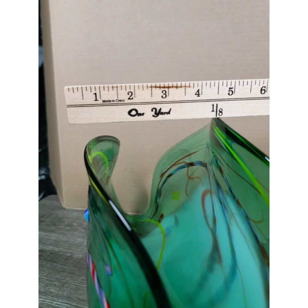 VIZ Art Glass Colllestions Contemporary Murino Blown Glass Fan Design